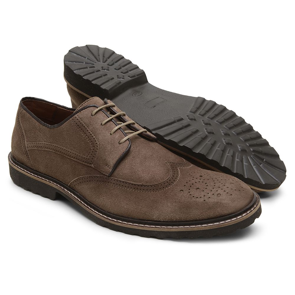 Sapato Casual Masculino Derby Marrom escuro Bro002