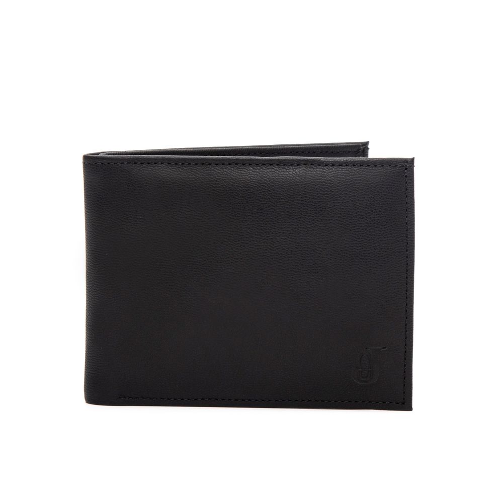 Carteira Masculina Gianni em Couro Preto – Carteira e Porta-Cartões 2 em 1