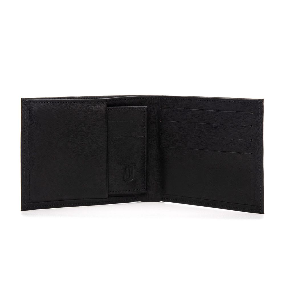 Carteira Masculina Gianni em Couro Preto – Carteira e Porta-Cartões 2 em 1