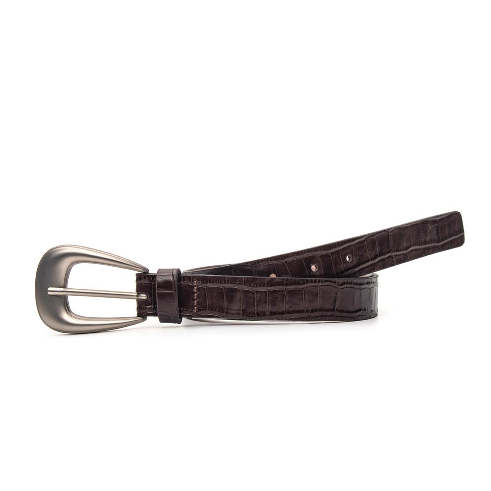 Cinto de Couro Croco Rovere Café