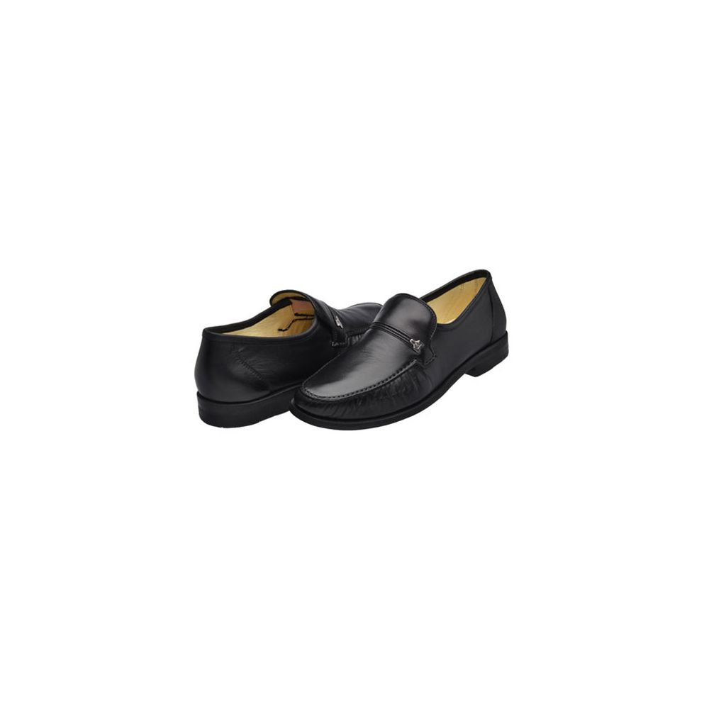 Tamanho Especial Clássico Mocassim Preto 001