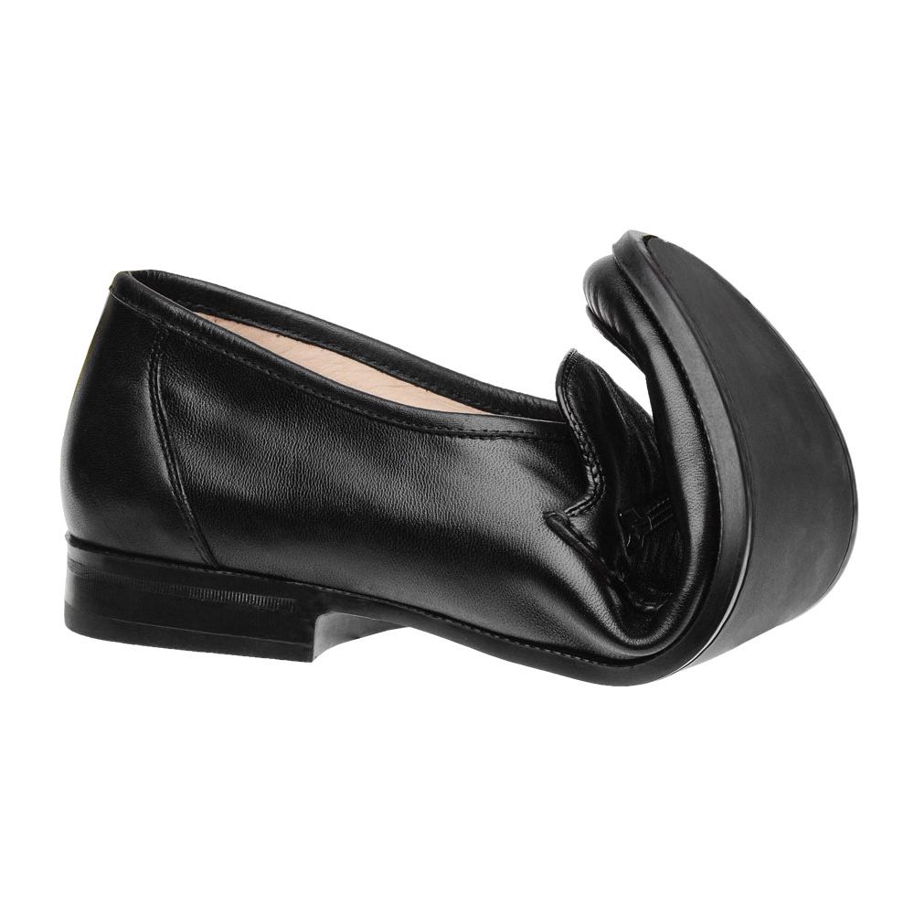Clássico Mocassim Preto 001b Solado De Borracha