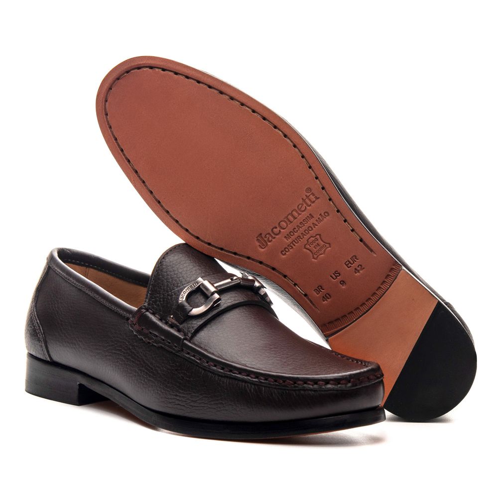 Mocassim Monaco Café Floater Solado De Couro