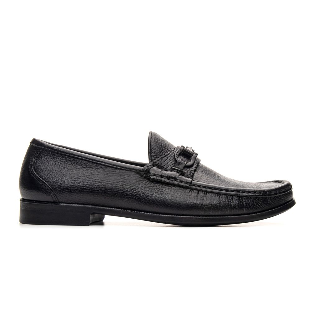 Mocassim Monaco Black Floater Solado de Borracha