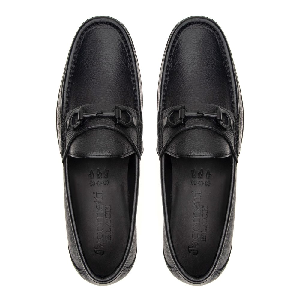 Mocassim Monaco Black Floater Solado de Borracha