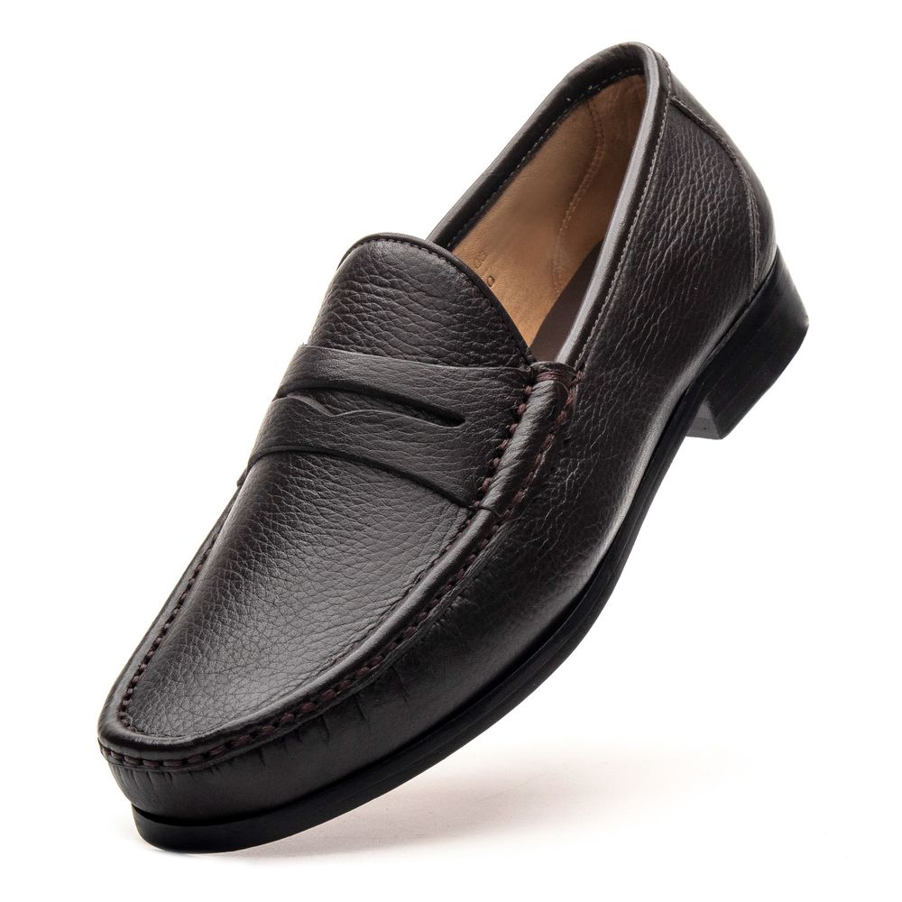 Mocassim Giacomo Café Floater Solado de Couro