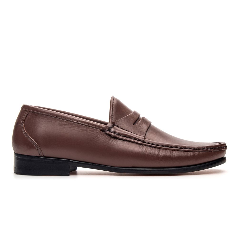 Mocassim Masculino Giacomo Capuccino Solado De Couro