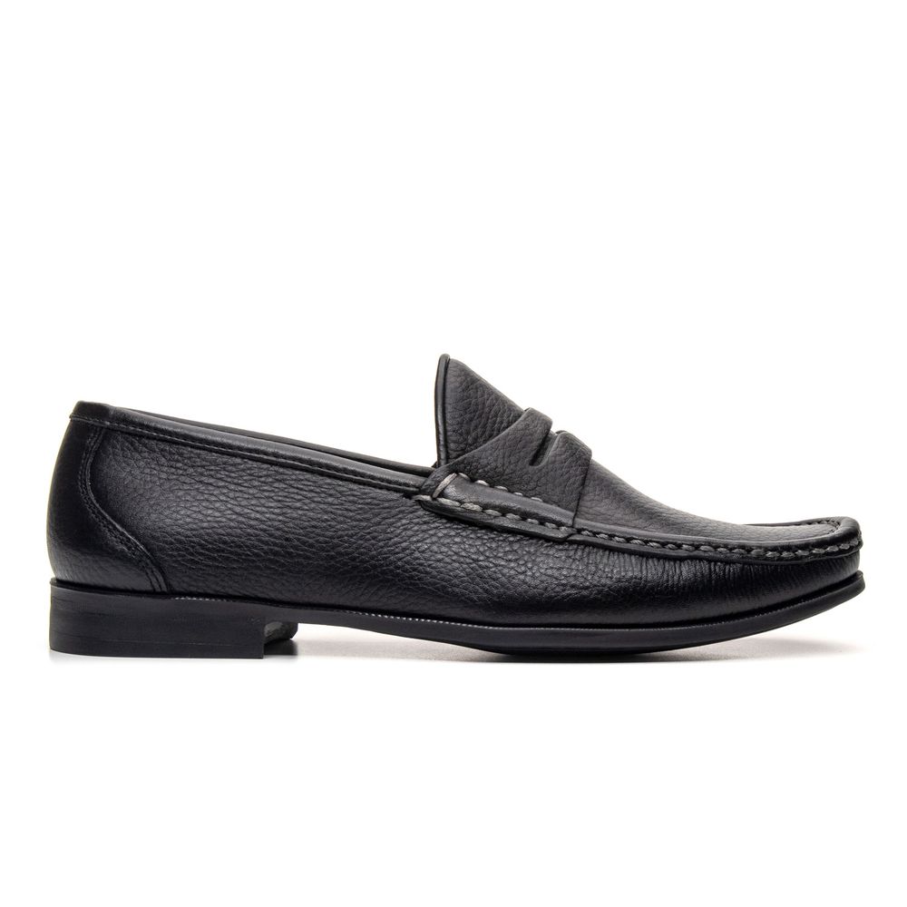 Mocassim Giacomo Preto Floater Solado de Borracha