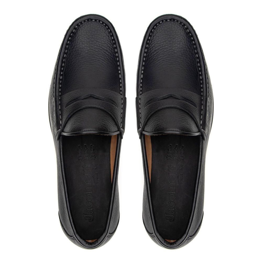 Mocassim Giacomo Preto Floater Solado de Borracha