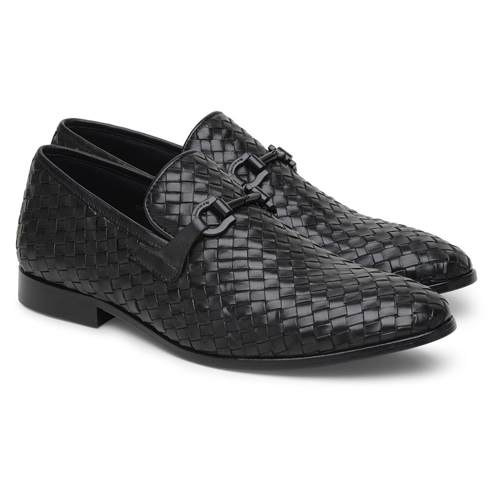 Mocassim Masculino Couro Tressê Preto GS01