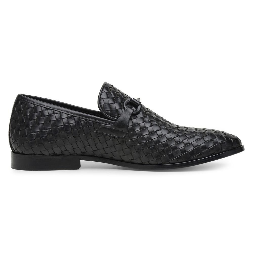 Mocassim Masculino Couro Tressê Preto GS01