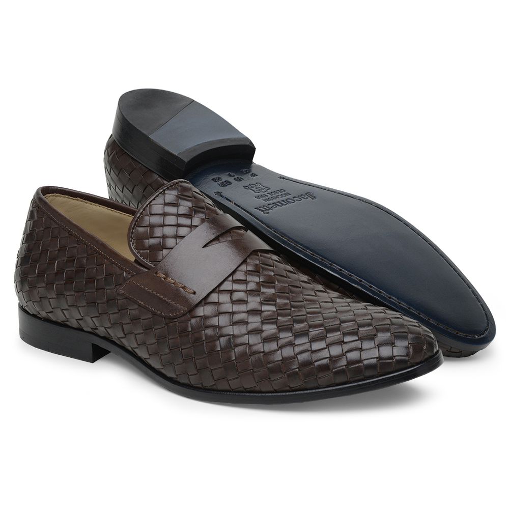 Mocassim Masculino Couro Tressê Chocolate GS03