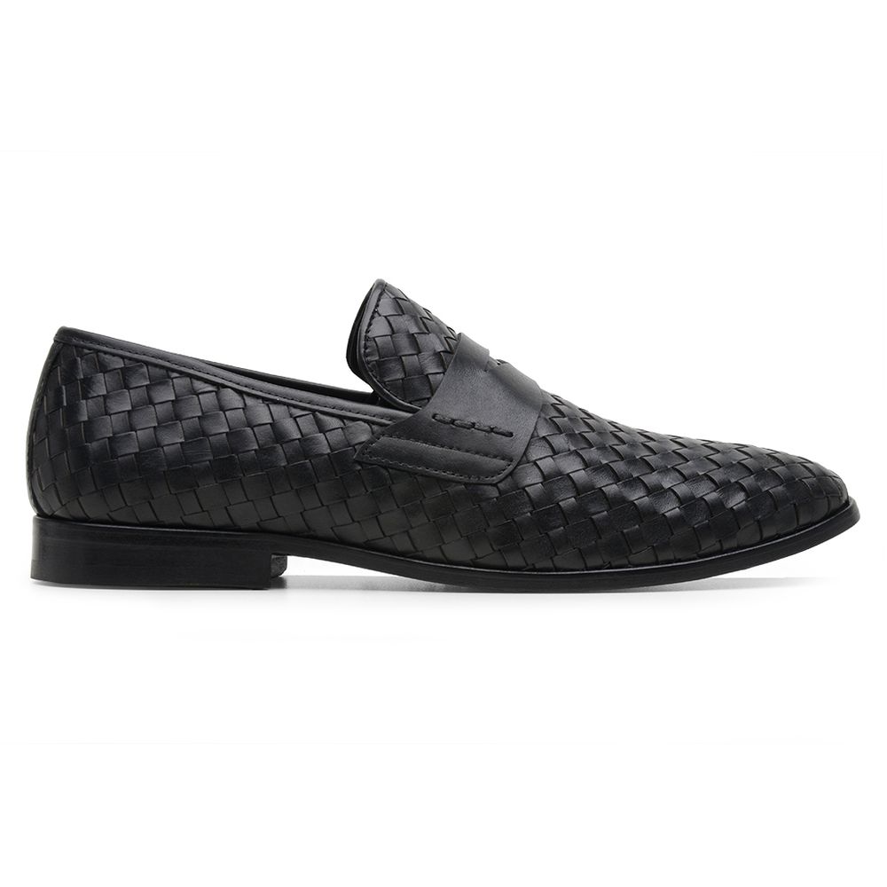 Mocassim Masculino Couro Tressê Preto GS03