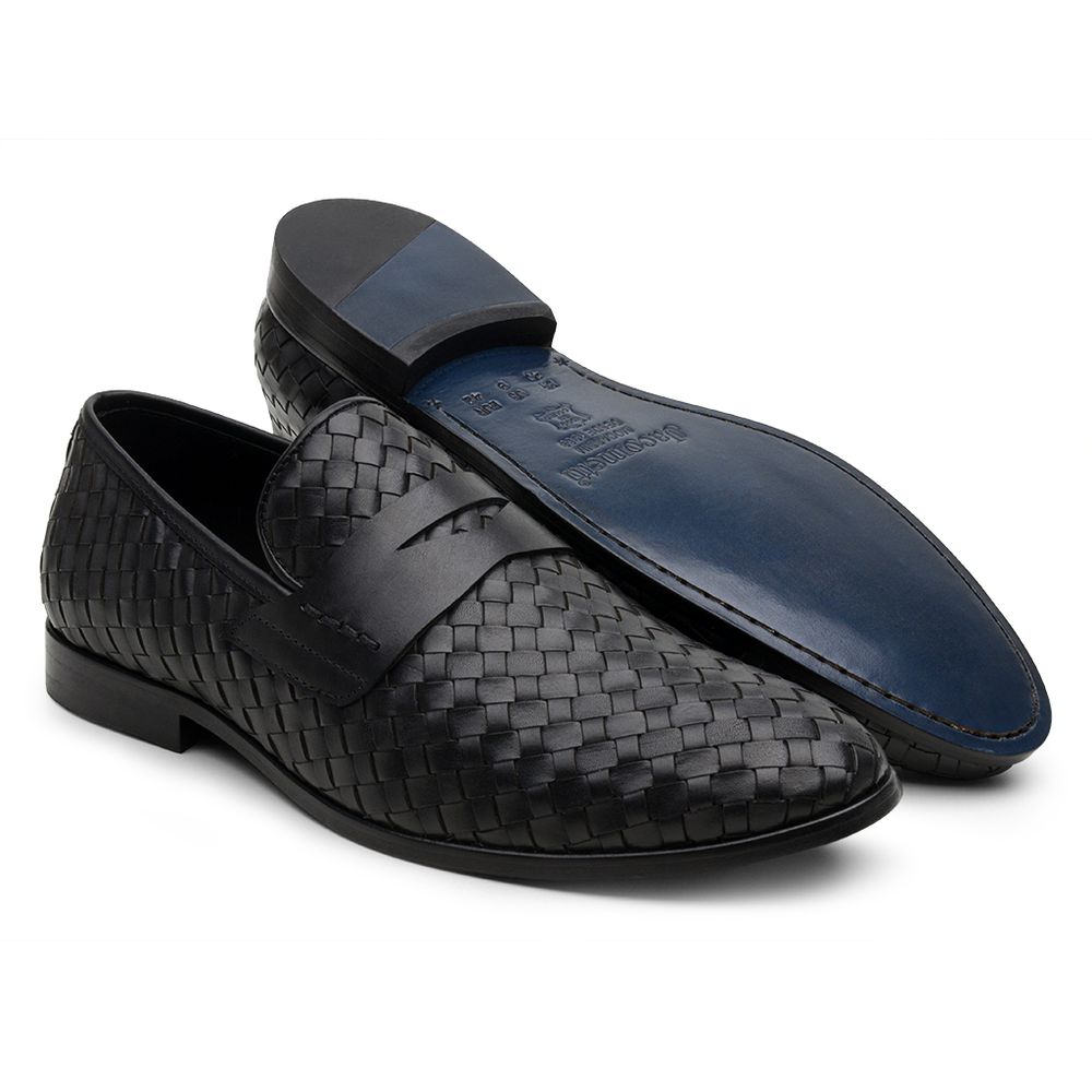 Mocassim Masculino Couro Tressê Preto GS03