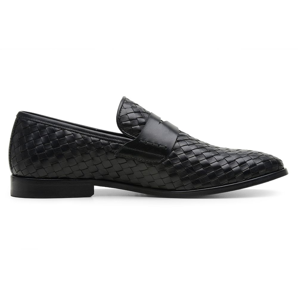 Mocassim Masculino Couro Tressê Preto GS03