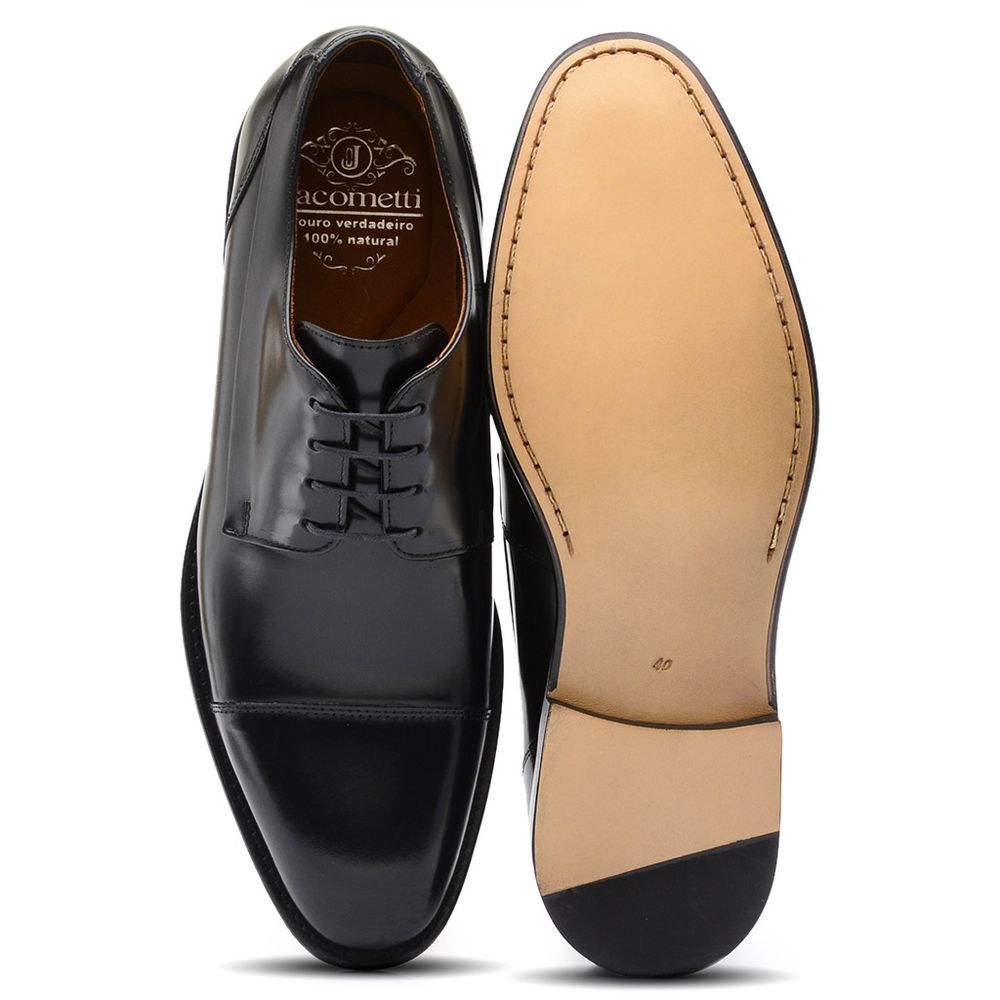 Derby Cap Toe Preto H05