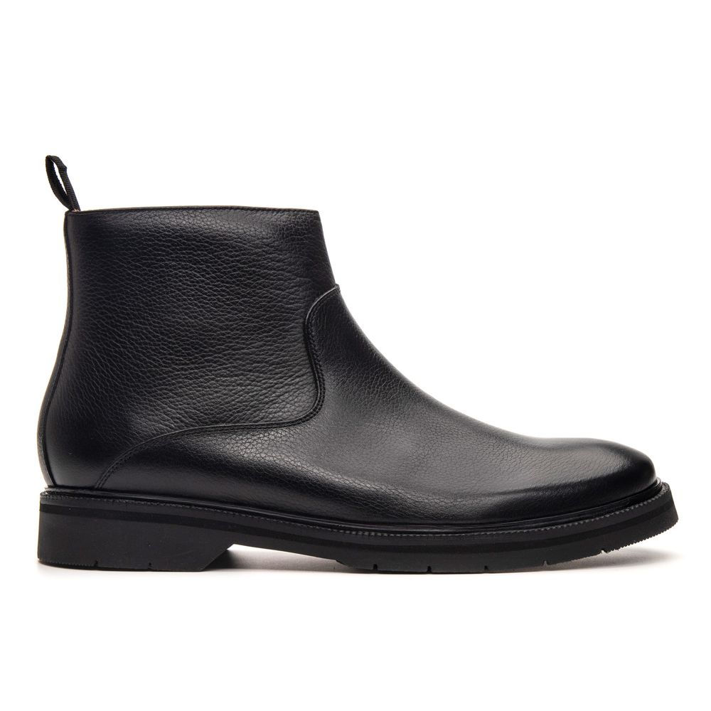 Bota Masculina Torrione com Zíper de Couro Preto