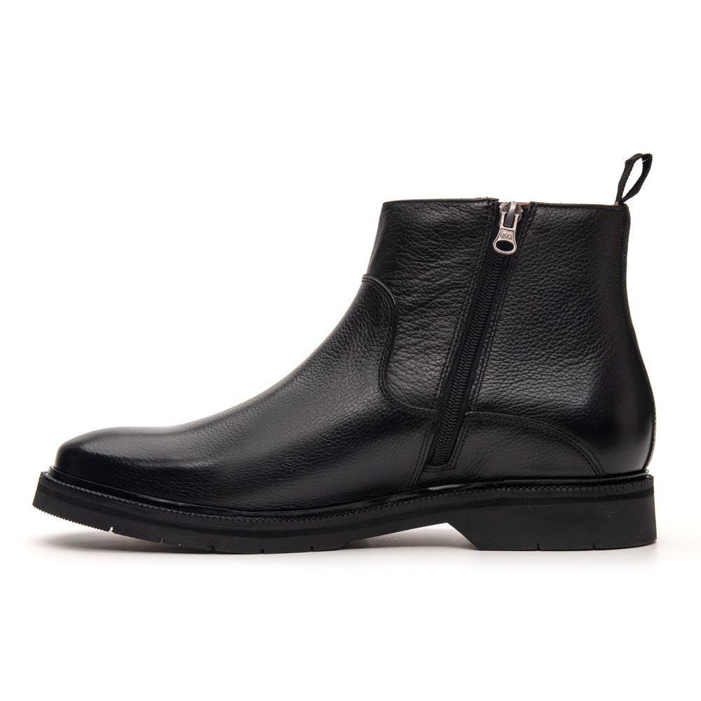 Bota Masculina Torrione com Zíper de Couro Preto
