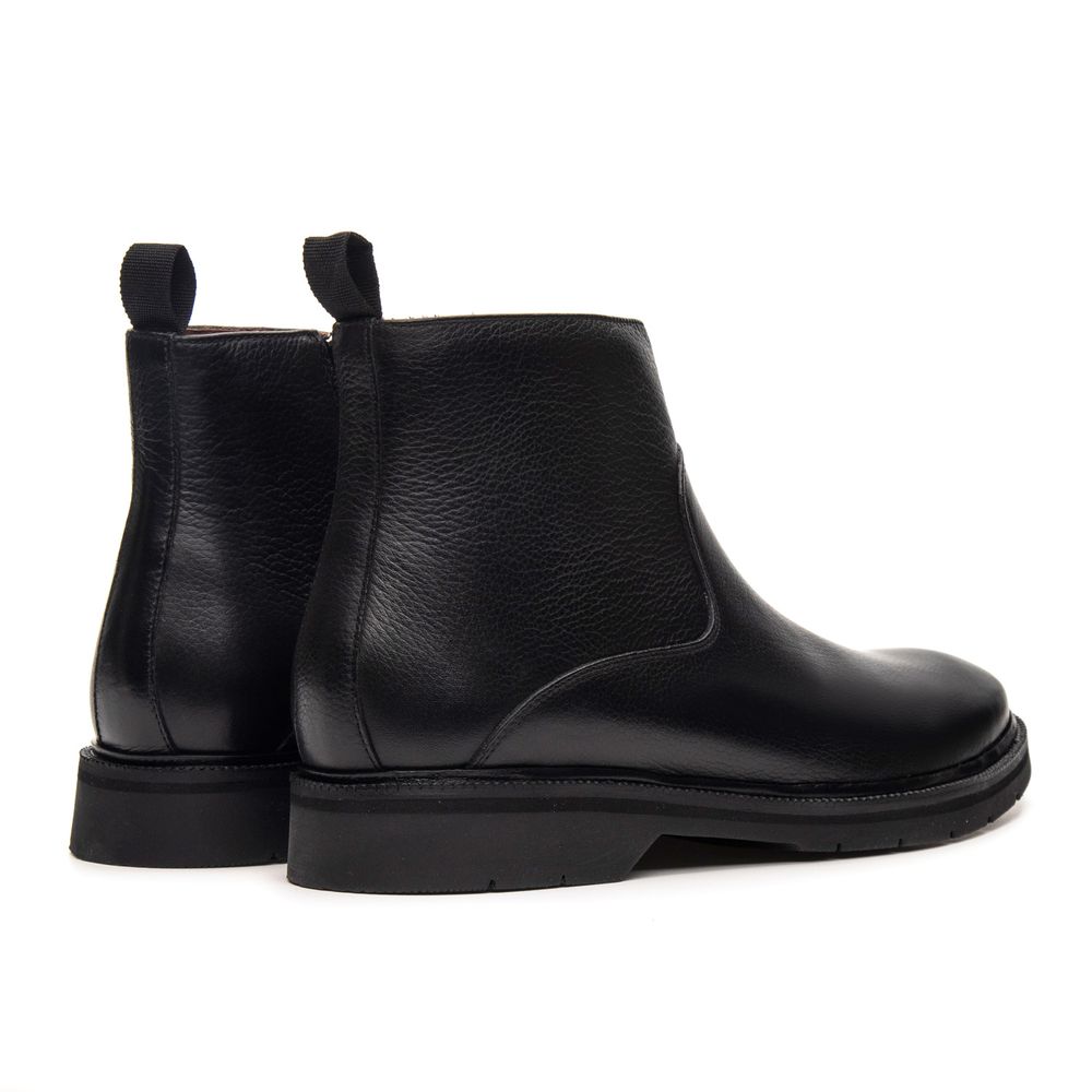 Bota Masculina Torrione com Zíper de Couro Preto