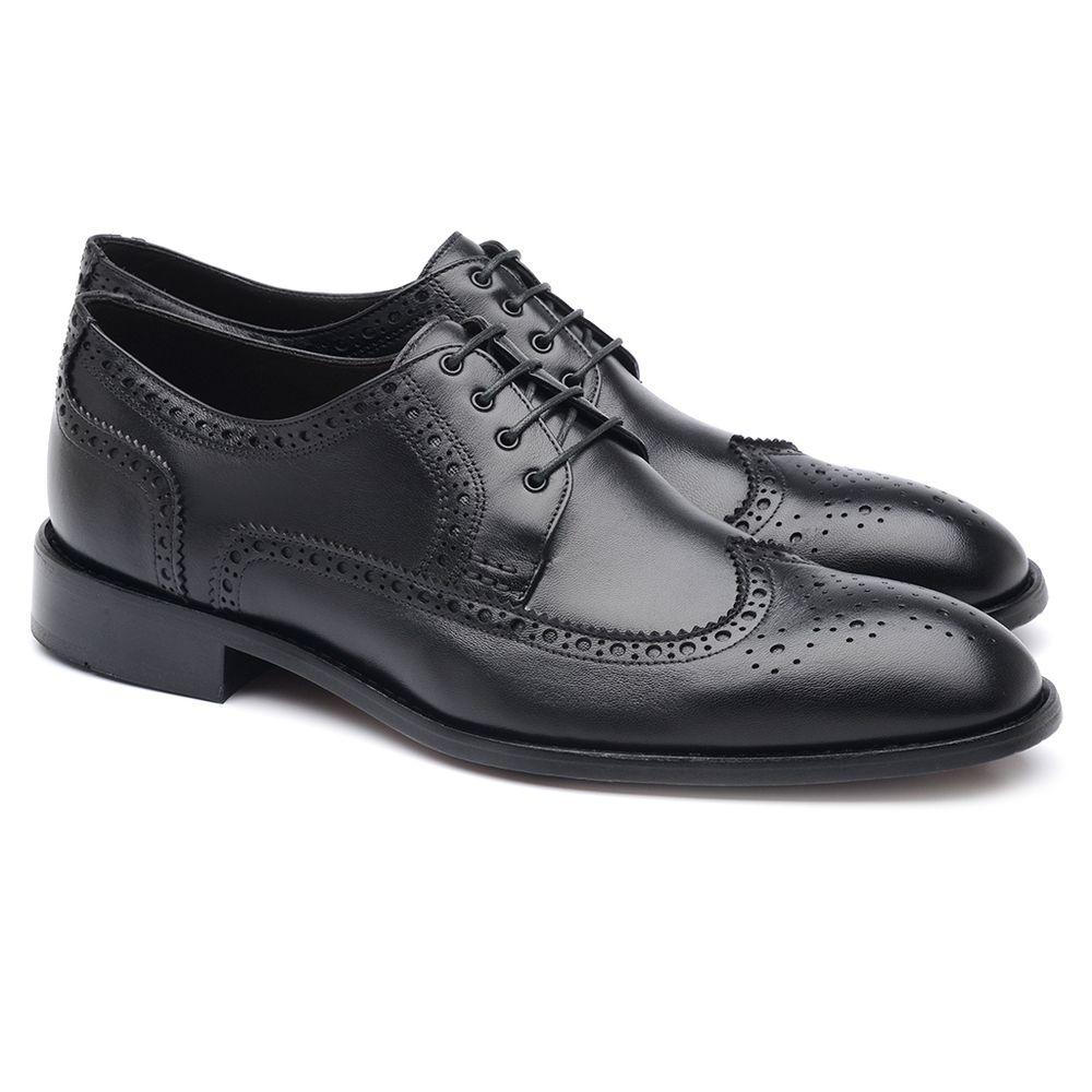 Derby Brogue Scatamacchia Preto LD05