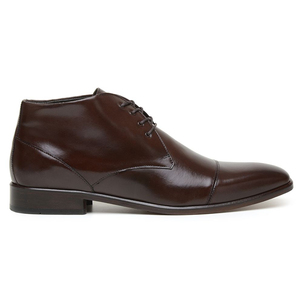Tamanho Especial Bota Social Masculina Café LI12