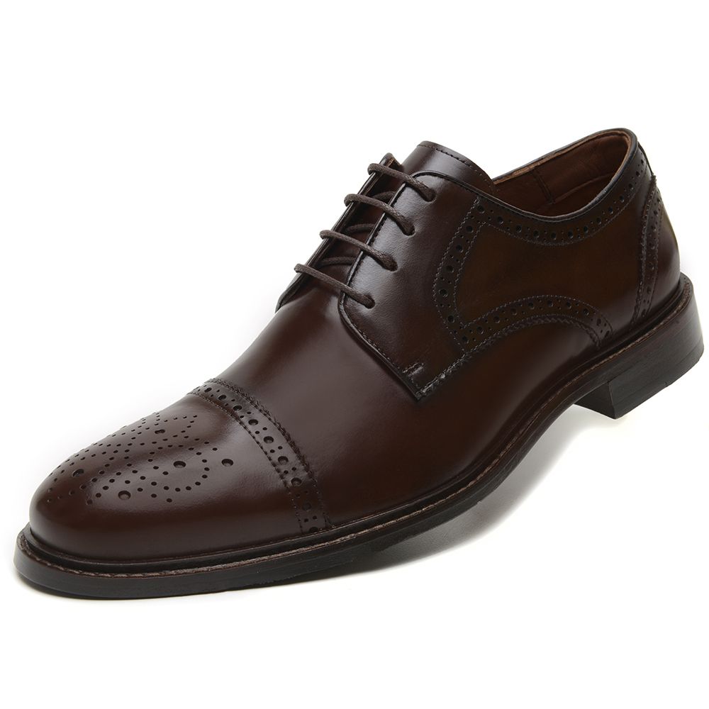 Sapato Derby Brogue Treviso Café