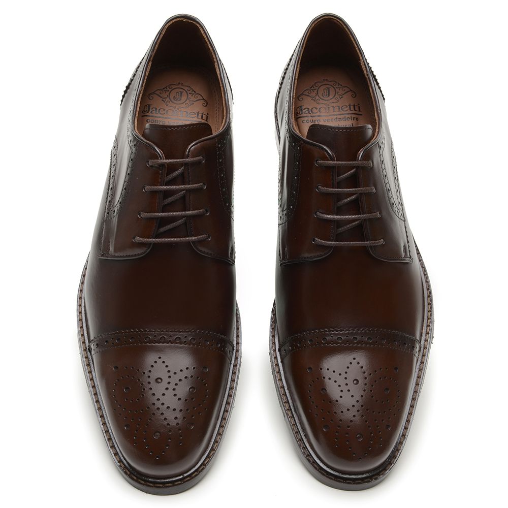 Sapato Derby Brogue Treviso Café