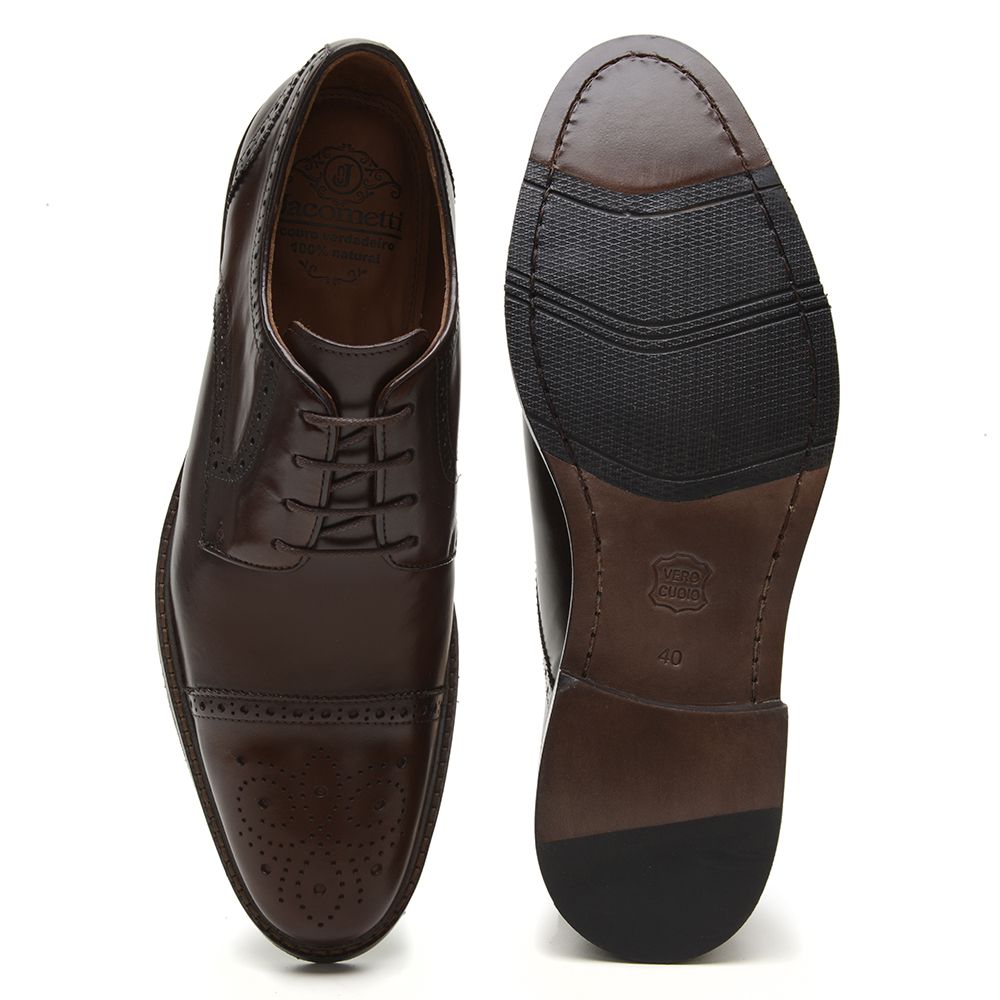Sapato Derby Brogue Treviso Café