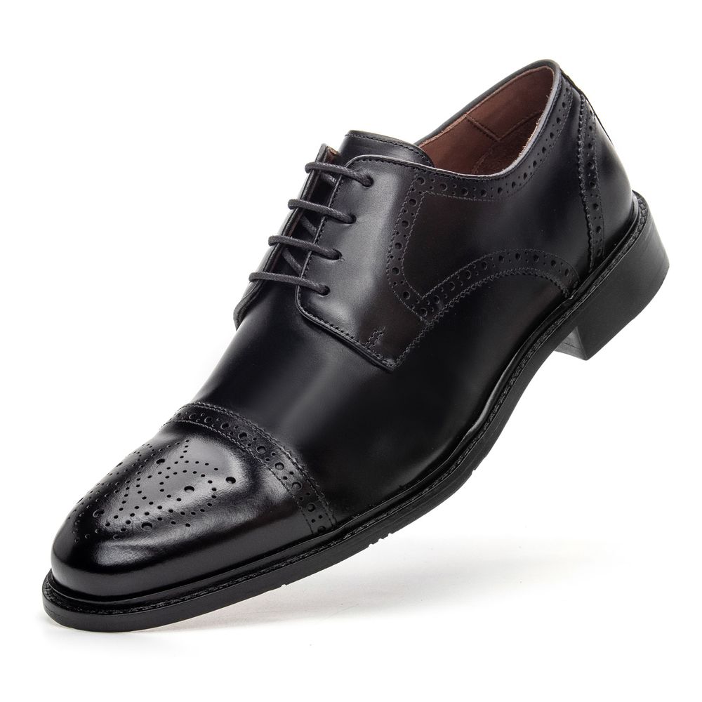 Sapato Derby Brogue Treviso Preto 