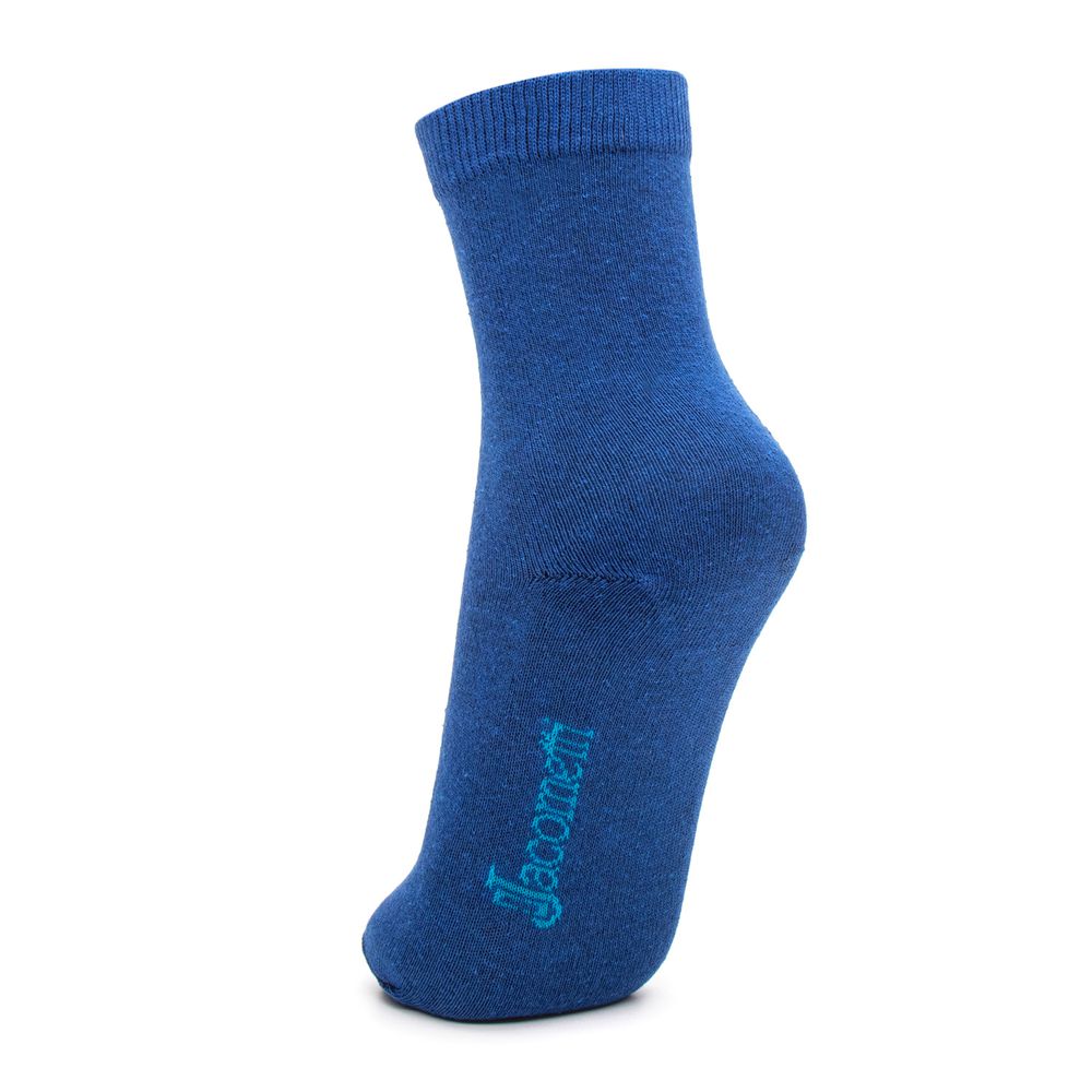 Meia de Algodão Cano Alto Azul Escuro