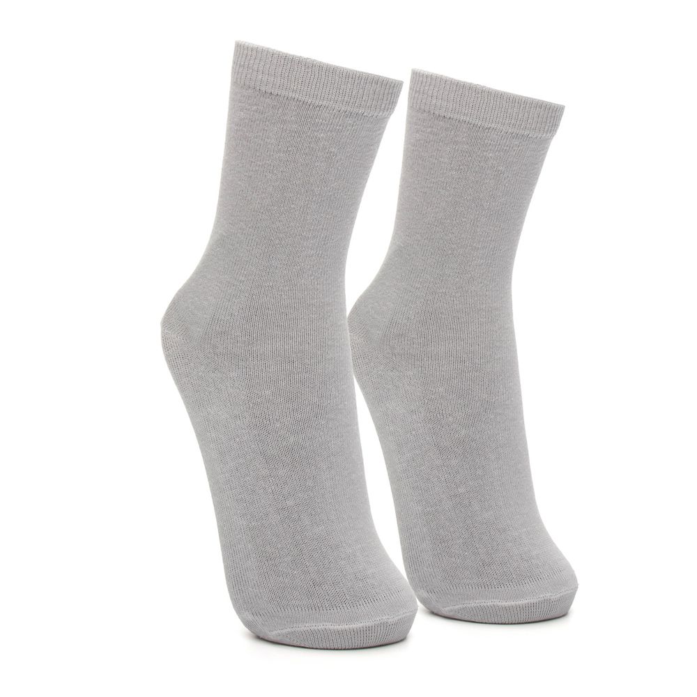 Meia de Algodão Cano Alto Off White