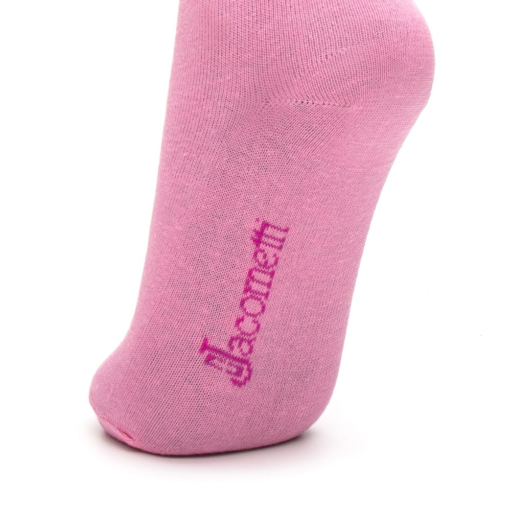 Meia de Algodão Cano Alto Rosa Claro