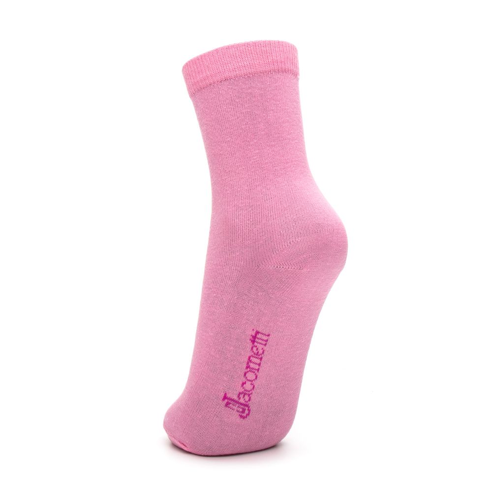 Meia de Algodão Cano Alto Rosa Claro