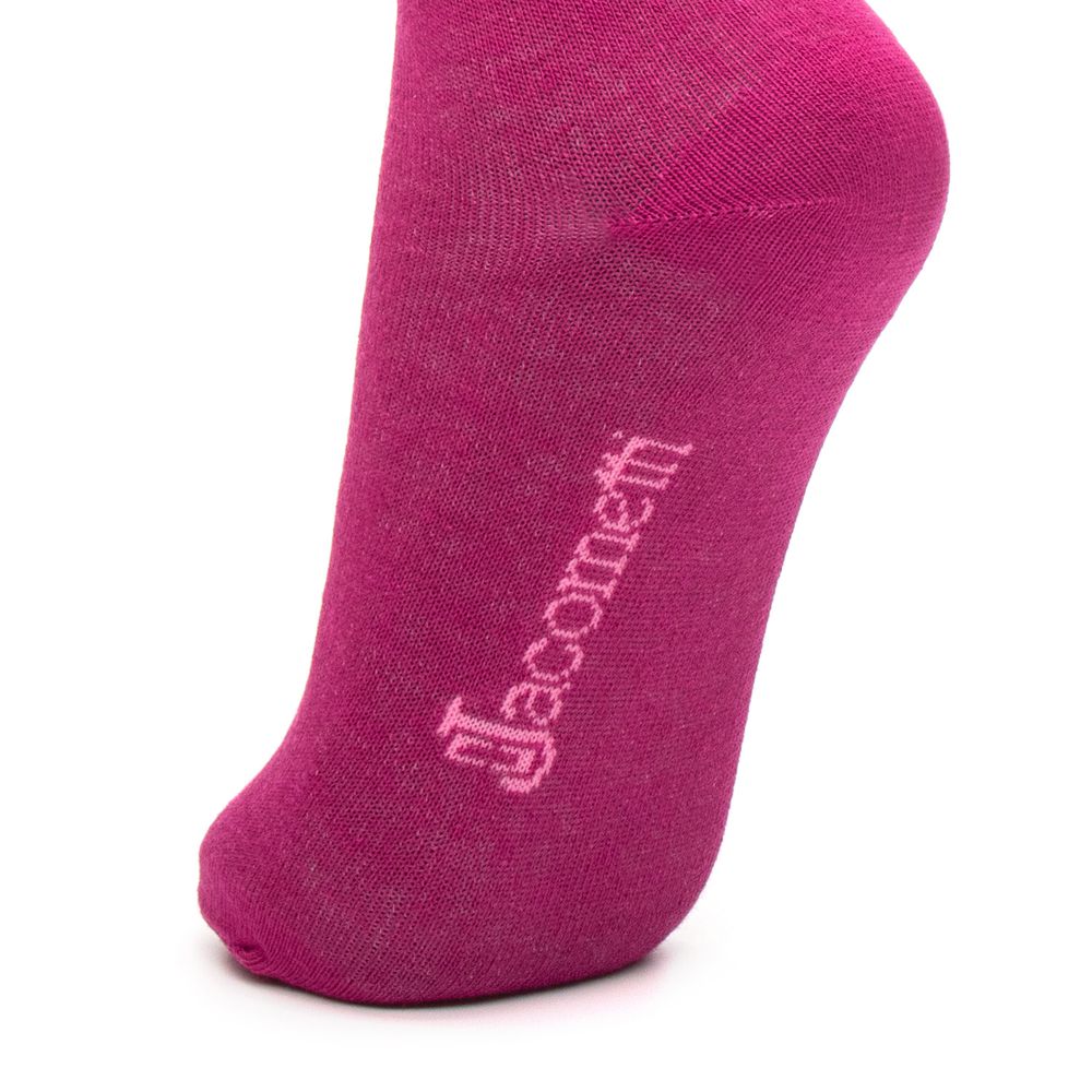 Meia de Algodão Cano Alto Rosa Escuro