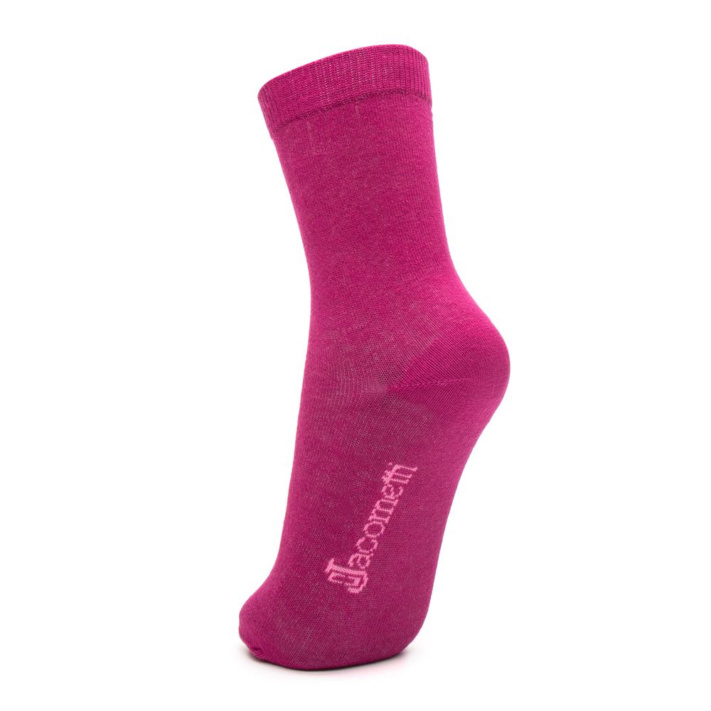 Meia de Algodão Cano Alto Rosa Escuro