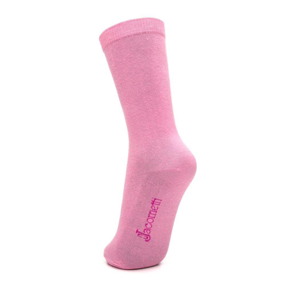 Meia de Algodão Cano Alto 3/4 Rosa Claro