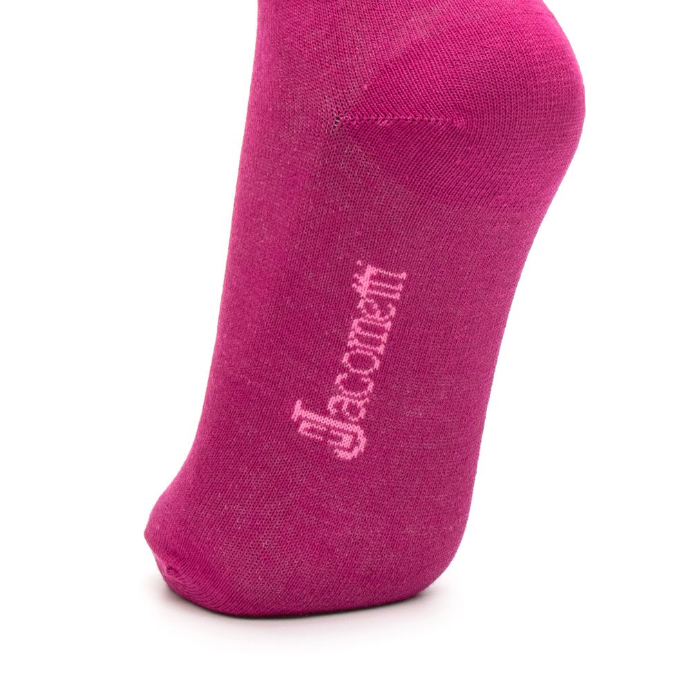 Meia de Algodão Cano Alto 3/4 Rosa Escuro