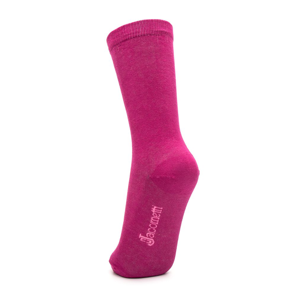 Meia de Algodão Cano Alto 3/4 Rosa Escuro