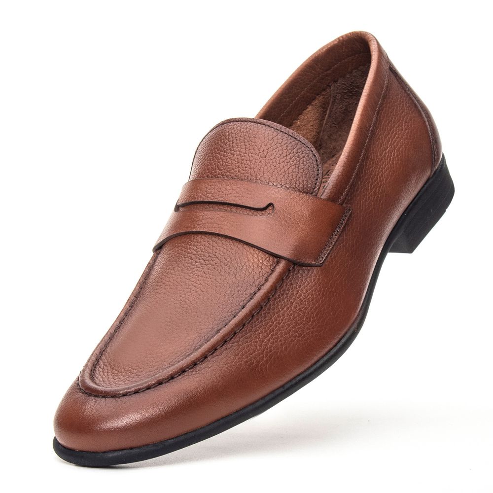 Mocassim Modena Tan Solado de Borracha