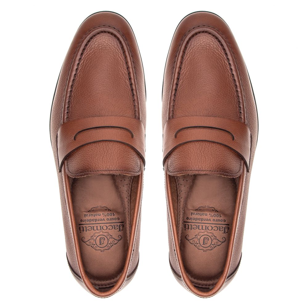 Mocassim Modena Tan Solado de Borracha