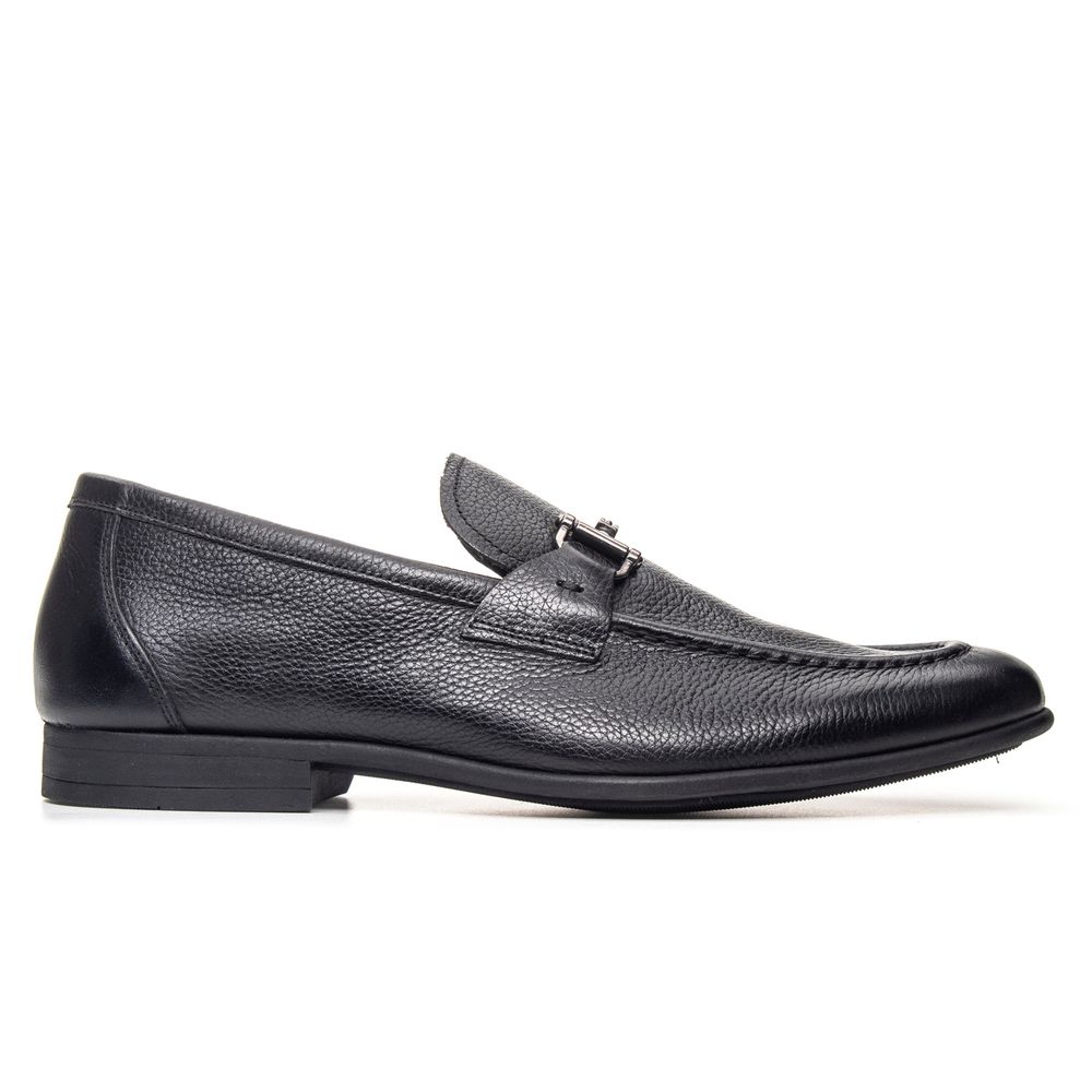 Mocassim Mantova Preto Solado de Borracha