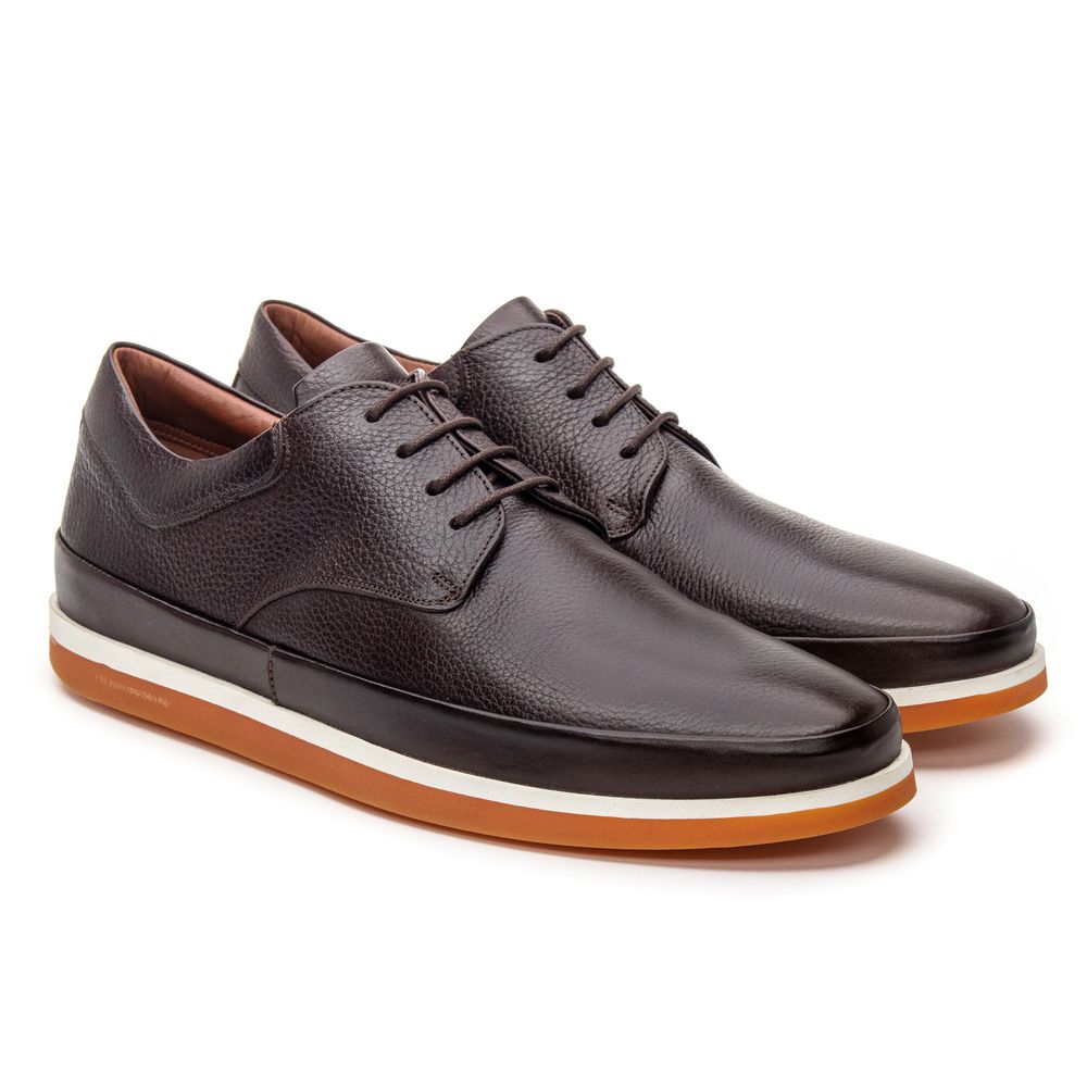 Sapato Casual de Couro Chocolate P32