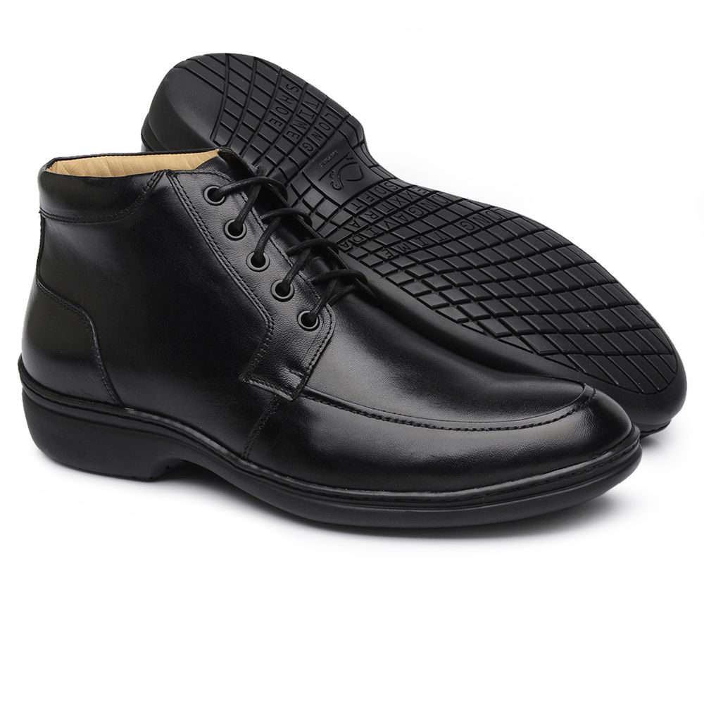 Bota Masculina Casual Long Time Preta SC03