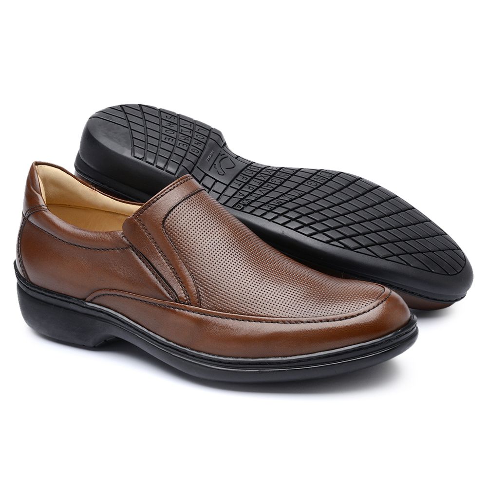 Sapato Casual Masculino Long Time Bronze SC04