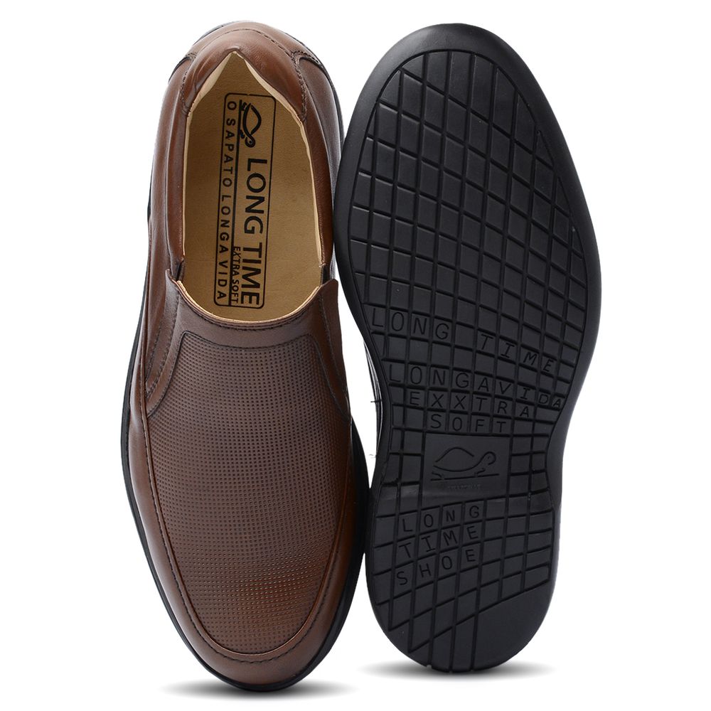 Sapato Casual Masculino Long Time Bronze SC04