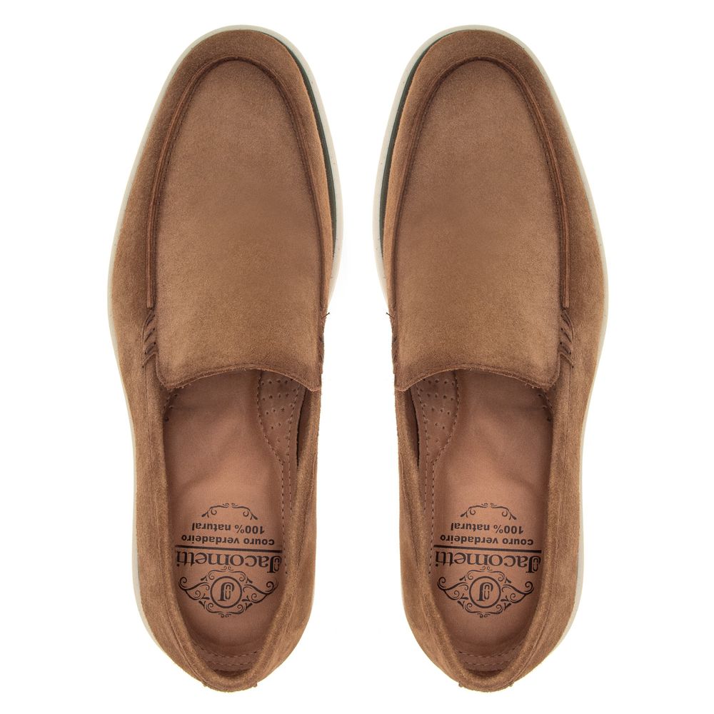 Mocassim de Couro Nuts Solado de Borracha