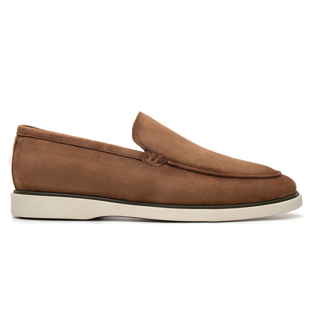 Mocassim de Couro Nuts Solado de Borracha