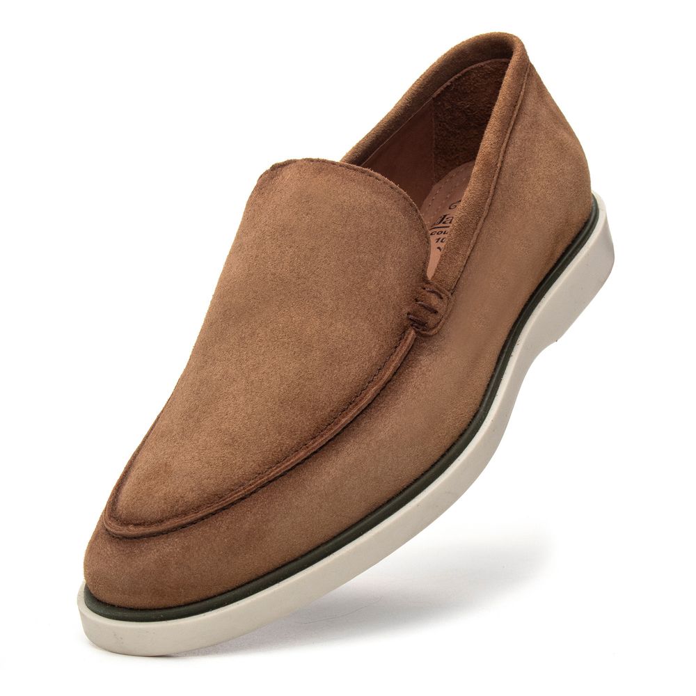 Mocassim de Couro Nuts Solado de Borracha