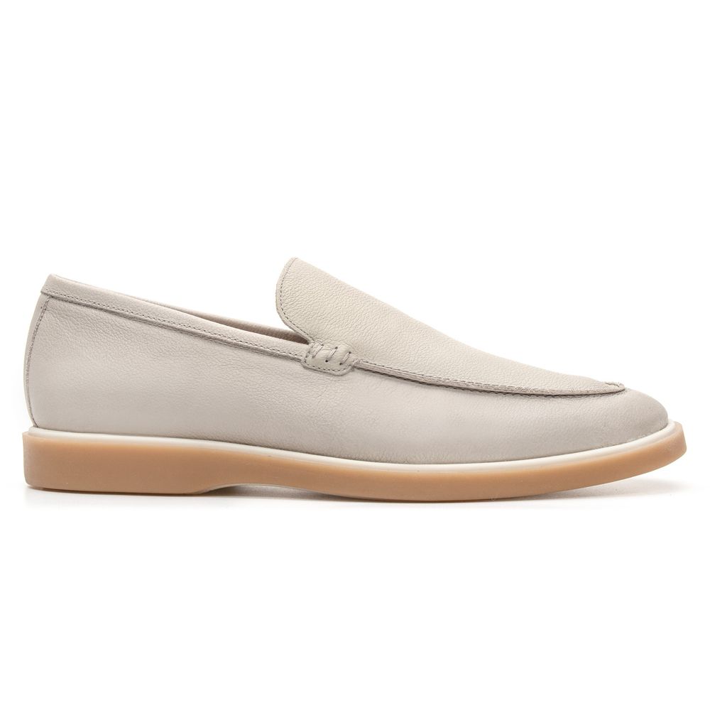 Mocassim de Couro Ice Solado de Borracha