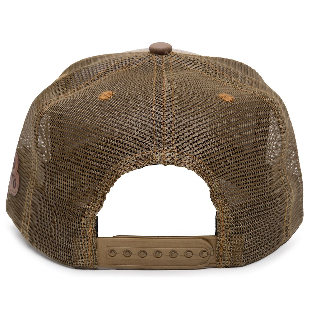 Boné Rancho do Matuto Patch Bordado Premium Tela Respirável Proteção - Juta/Bege/Dourado